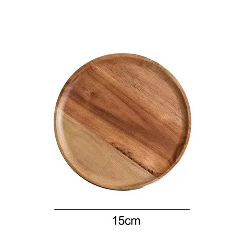 Fuente Redonda de Madera para Servir