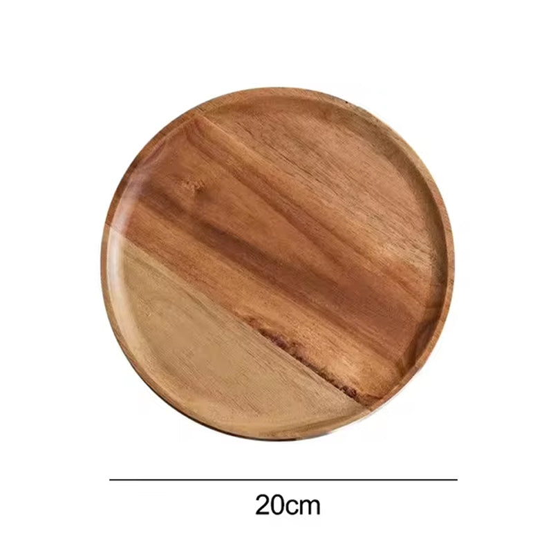 Fuente Redonda de Madera para Servir