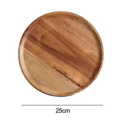 Fuente Redonda de Madera para Servir